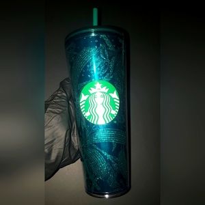 Starbucks Venti 24oz Holiday Green Glitter Tumbler